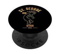 St. George Utah USA Dancing Kokopelli Distressed Design PopSockets PopGrip Adesivo