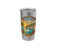 St George's Grenada Isola dei Caraibi Tropicale Bicchiere termico in acciaio inox doppia parete