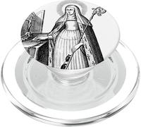 St Gertrude Vintage Cattolic Art Patrono dei gatti PopSockets PopGrip per MagSafe