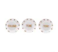 ST Guitar Knob Set 3pcs 1 Vol 2 Tone Black(A) | Fits ST style guitars, includes 1 volume and 2 tone knobs, plastic build, easy push-on install