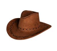 St. Hoed Elroy Bruin (leatherlook) NUOVO