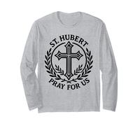 St. Hubert Prega per Noi Caccia Santo Patronato Maglia a Manica