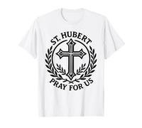 St. Hubert Prega per Noi Caccia Santo Patronato Maglietta