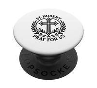 St. Hubert Prega per noi Caccia Santo Patronato PopSockets PopGrip Adesivo