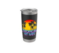 St Ives UK Funny British Weather Bicchiere termico in acciaio inox doppia parete