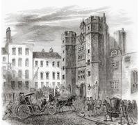 St. James's Palace Londra Inghilterra nel regno della regina Anna. Dalla storia illustrata dell'Inghilterra di Cassell pubblicato nel 1890. Stampa poster di Ken Welsh (15 x 14)