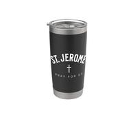 St. Jerome Catholic Patron Christian Saint Bicchiere termico in acciaio inox doppia parete