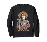 St. Joan of Arc Jeanne d'Arc French History Catholic Faith Maglia a Manica