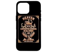 St Joseph Cafasso Heaven Sinners Room Cattolic Saint Citazioni Custodia per iPhone 16 Pro Max