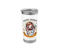 St Joseph Pray for Us Cattolica Chiesa per Bambini e Ragazzi Bicchiere termico in acciaio inox doppia parete