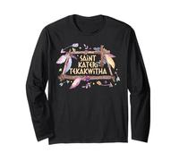 St Kateri Tekakwitha Giglio del Santo cattolico Mohawk Maglia a Manica