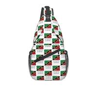St Kitts And Nevis Flag Zainetto Tracolla Versatile Zaino Monospalla Portatile Borsa Da Petto Per Passeggiate Jogging Donna