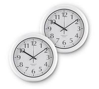 St. Leonhard orologio parete da esterno con radio controllo: Set di 2 orologi da parete wireless impermeabili in custodia lucida (orologio outdoor impermeabile, impermeabile, sauna)