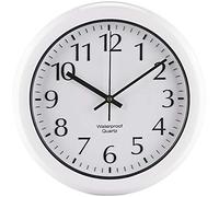 St. Leonhard Orologi da parete - Orologio da giardino: Orologio da parete impermeabile radiocontrollato in una custodia lucida (esterno, esterno resistente alle intemperie)