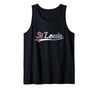 St Louis Missouri USA Patriotic Red White Blue Canotta