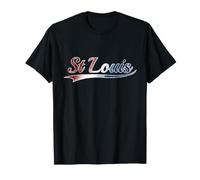 St Louis Missouri USA Patriotic Red White Blue Maglietta
