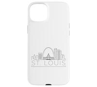 St Louis, orizzonte, grafico, uomo, donna, St Louis, paesaggio urbano Custodia per iPhone 15 Plus