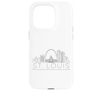 St Louis, orizzonte, grafico, uomo, donna, St Louis, paesaggio urbano Custodia per iPhone 15 Pro