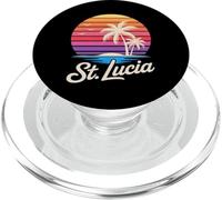 St Lucia Caraibi Vacanza Retro anni '80 Tropicale PopSockets PopGrip per MagSafe
