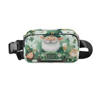 St Lucky Gnomes Cat Carino Marsupio per uomo e donna, grande capacità, borsa a tracolla con tracolla regolabile, per viaggi, vacanze, corsa, St Lucky Gnomes gatto, 1 size