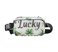 St Lucky Gnomes - Marsupio da donna e uomo, grande capacità, con cinghia regolabile, per viaggi, shopping, corsa, trifoglio di San Lucky Gnomes, 1 taglia, Trifoglio di San Lucky Gnomes, 1 size