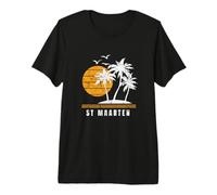 St Maarten Isola dei Caraibi Vacanza Souvenir Maglietta Premium