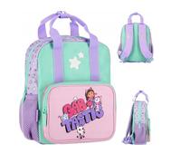 St.Majewski - Zaino per la scuola materna con stampa, zaino per bambini, regalo per bambini, con ciondolo luminoso, motivo Gabbys Dollhouse