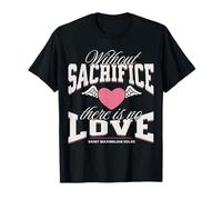 St Maximilian Kolbe Catholic Inspirational Citazioni su Amore Maglietta