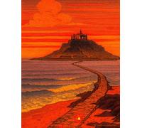 'St Michael's Mount' at Sunset: Ukiyo-e-inspired art/notebook