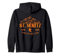 St. Moritz Sci alpino Svizzera Stazione sciistica Alpi svizzere Felpa con Cappuccio