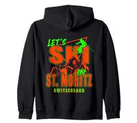 St. Moritz Svizzera Let's Ski Resort Sciare Alpi svizzere Felpa con Cappuccio
