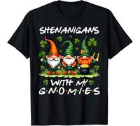 St Patrick Day Irish Gnomes Shenanigans with My Gnomes Cotton Men T Shirt Black XXL