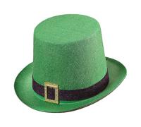 St Patrick Day Top hat - Irish Shamrock Celebration hatz, Green Leprechaun Costume Accessory for Holiday Outfit | Cosplay Party Prop for School, Stage Show, Parade, Festival, Home Gathering,