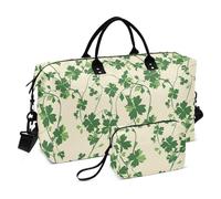 St.Patrick Fiori Verde Decorativo Pernottamento Viaggio Duffel Bag Gym Bag con Cinghia Regolabile per Sport Impermeabile bolsos para