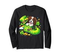 St Patrick’s Day English Springer Spaniel Leprechaun Shoe Maglia a Manica