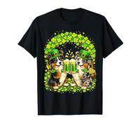 St Patrick’s Day Irish Australian Shepherd Beer Shamrock Men Maglietta
