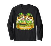 St Patrick’s Day Irish Beagle Beer Shamrock Leprechauns Maglia a Manica