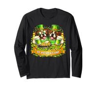 St Patrick’s Day Irish Boxer Beer Shamrock Leprechauns Men Maglia a Manica