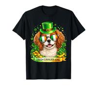 St Patrick’s Day Irish Cavalier King Charles Spaniel Lucky Maglietta