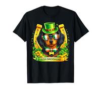 St Patrick’s Day Irish Dachshund Lucky Shamrock Dog Lover Maglietta