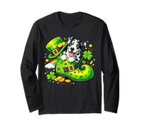 St Patrick’s Day Irish Great Dane Leprechaun Shoe Shamrock Maglia a Manica