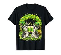 St Patrick’s Day Irish Miniature Schnauzer Beer Shamrock Men Maglietta