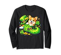 St Patrick’s Day Irish Pembroke Welsh Corgi Leprechaun Shoe Maglia a Manica