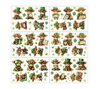 St Patrick Sticker - PVC | Feste, riutilizzabili decorazioni per feste verdi | Trasferimenti di per computer, bottiglia d'acqua, diario, album di ritagli, primavera, finestra, biglietto