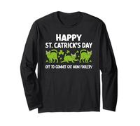St Patricks Cat Mom off to Commit Irish Foolery St Catrick Maglia a Manica