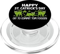 St Patricks Cat Off to Commit Tomfoolery Irish Saint Catrick PopSockets PopGrip per MagSafe