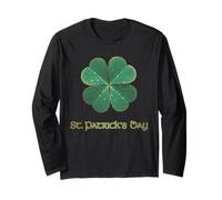 St Patrick's Day 4 Four Leaf Clover Donna Uomo Bambini Maglia a Manica