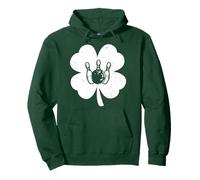 St Patrick's Day Bowling Irish Shamrock Bowling Lovers Felpa con Cappuccio