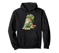 St Patricks Day Cat, St Patricks Day Kitten Lover, Bambini Ragazzi Felpa con Cappuccio