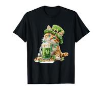 St Patricks Day Cat, St Patricks Day Kitten Lover, Bambini Ragazzi Maglietta